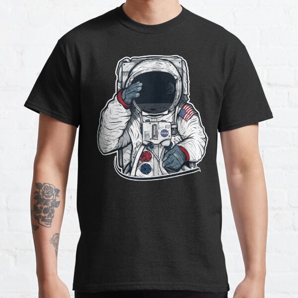 Apollo Lunar Mission Astronaut Illustration (SPACE YO) Classic T-Shirt