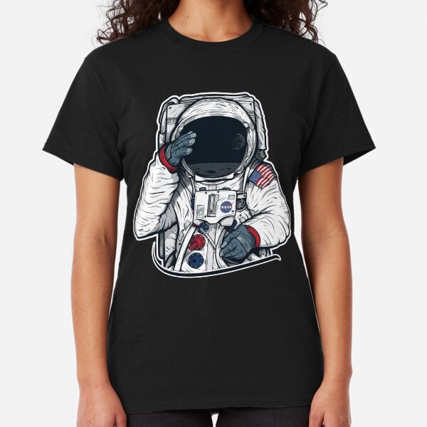 Apollo Lunar Mission Astronaut Illustration (SPACE YO) Classic T-Shirt