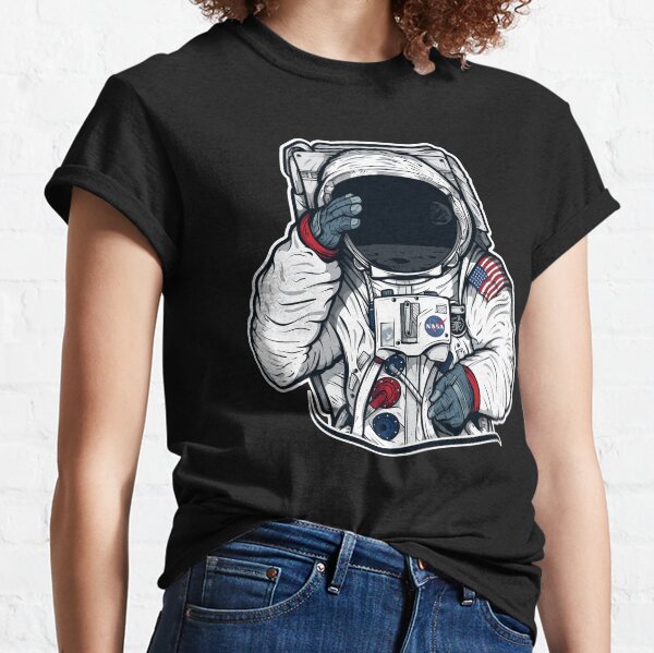 Apollo Lunar Mission Astronaut Illustration (SPACE YO) Classic T-Shirt