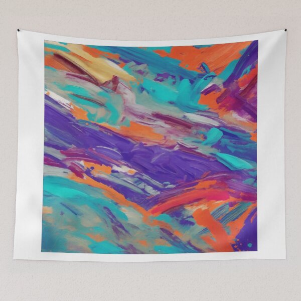 Item preview, Smooth and Vibrant: A Unique Artwork with Colorful Brush Strokes designed and sold by RedArtG09.
