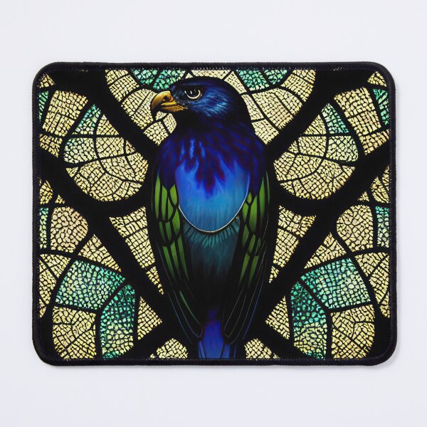 Item preview, Stained glass eagle digital artwork wall art home decor designed and sold by Midnight-Hour.