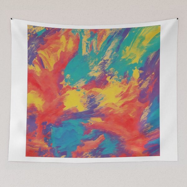 Item preview, Abstract Harmony: A Colorful and Smooth Brush Strokes Art Piece designed and sold by RedArtG09.