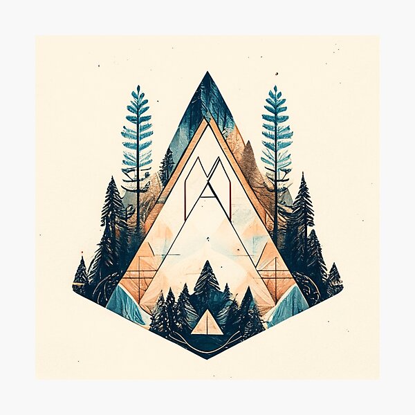 Artikelvorschau, Geometric pattern, abstract, triangle, forest, natural force, belief, architecture entworfen und verkauft von Gugurat.