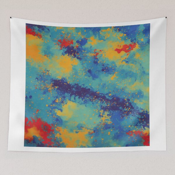 Item preview, Expressive Color Symphony: Vibrant Brush Strokes in a Groovy Painting designed and sold by RedArtG09.