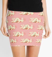 Napping Bunny and Carrot / Pattern Mini Skirt