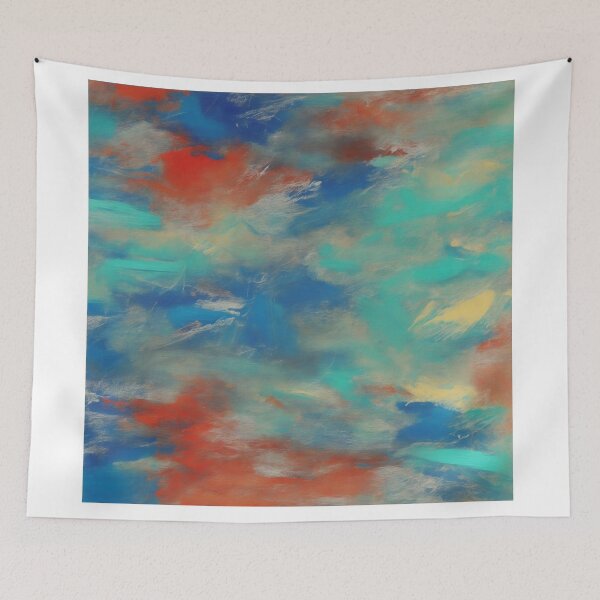 Item preview, Dynamic Colors: Vibrant and Smooth Brush Strokes Forming a Unique Painting designed and sold by RedArtG09.