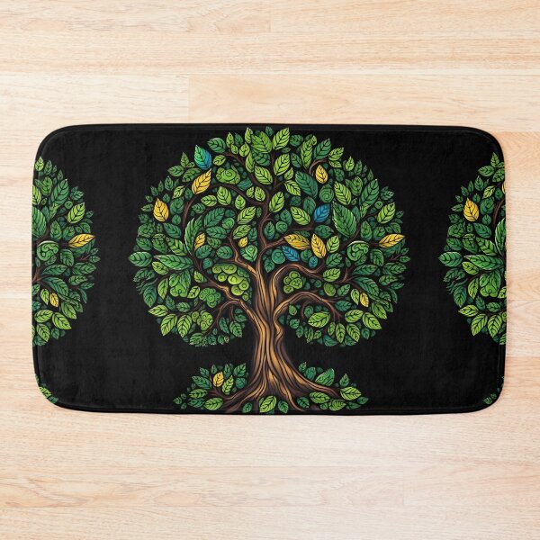 Item preview, Magical Green Tree on Black designed and sold by victorsuarez.