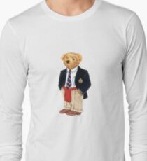 Preppy Smart Blazer Polo Bear Long Sleeve T-Shirt