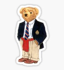 Preppy Smart Blazer Polo Bear Sticker