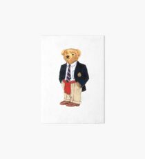 Preppy Smart Blazer Polo Bear Art Board