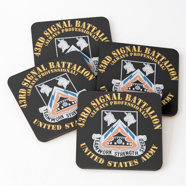 Item preview, Army  - 43rd Signal Battalion - Always Professional - US Army w DUI X 300 designed and sold by Military Insignia Products.