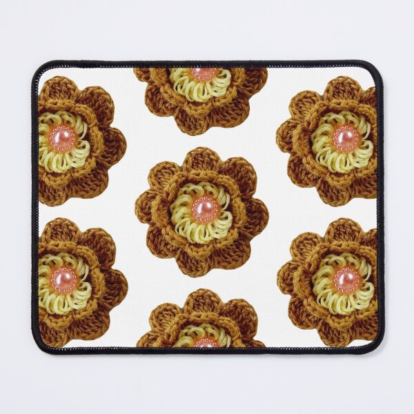 Item preview, Crochet flowers brown floral  designed and sold by Sasidenidesign.