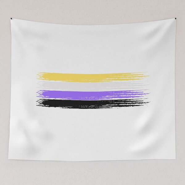 Item preview, Pride Collection - Nonbinary Pride Flag (Paint Streak/Horizontal) designed and sold by T-WoodCreations.
