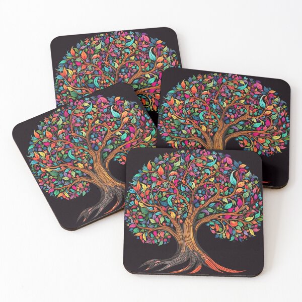 Item preview, Colorful Tree on Black designed and sold by victorsuarez.