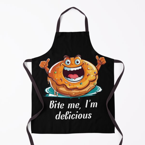 Item preview, Cartoon-style Donut - "Bite Me, I'm Delicious" designed and sold by SADStyleDesigns.