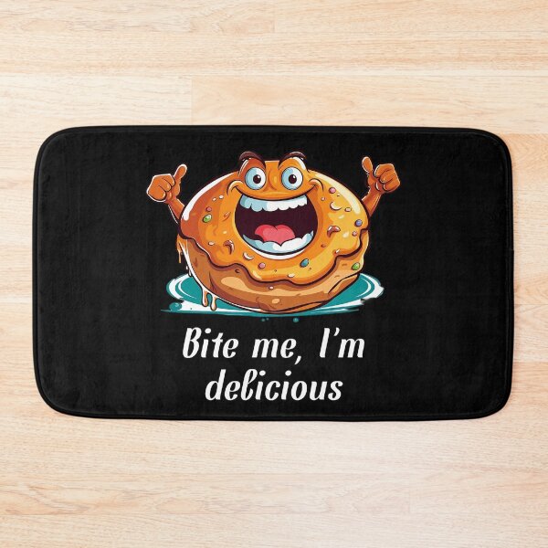 Item preview, Cartoon-style Donut - "Bite Me, I'm Delicious" designed and sold by SADStyleDesigns.