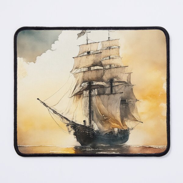 Item preview, Ghostly sail ship designed and sold by SimpleWallArt.