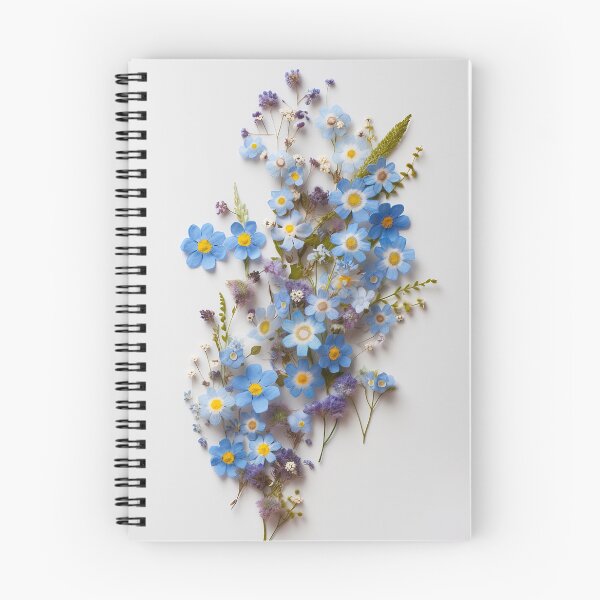 Item preview, Botanical Symphony: 3D Forget-Me-Not Collage designed and sold by EmeraldeaArt.