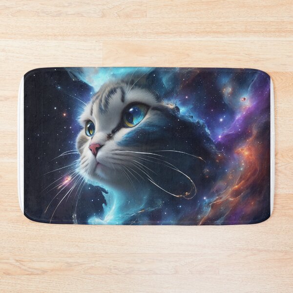 Aperçu de l'œuvre Adorable Cat Exploring the Nebula créée et vendue par mdhanim.