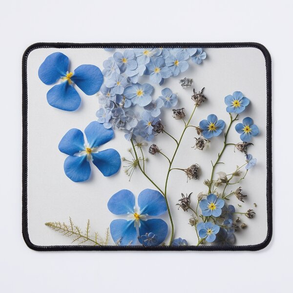 Item preview, Whispers of Blue: 3D Forget-Me-Not Flower Collage designed and sold by EmeraldeaArt.