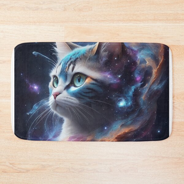 Item preview, Cute Cat Floating in Cosmic Splendor designed and sold by mdhanim.