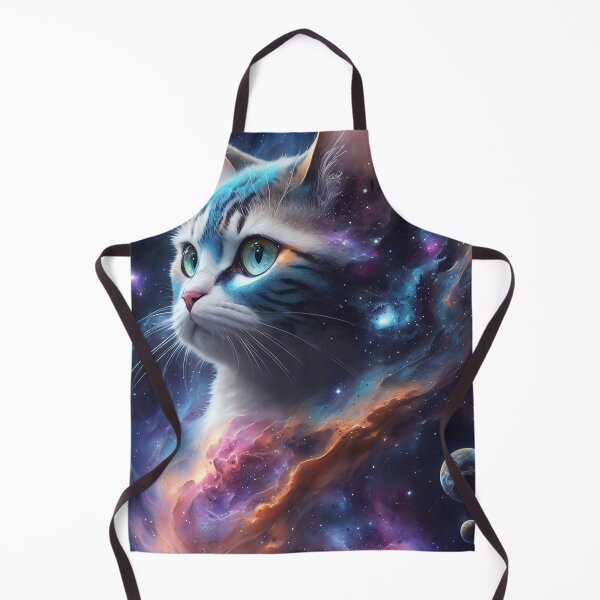 Item preview, Cute Cat Floating in Cosmic Splendor designed and sold by mdhanim.