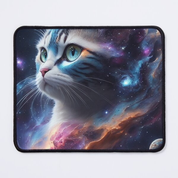Item preview, Cute Cat Floating in Cosmic Splendor designed and sold by mdhanim.