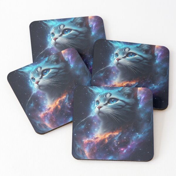 Item preview, Cute Cat Roaming in Space Nebula designed and sold by mdhanim.