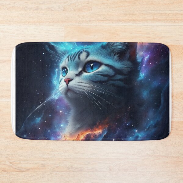 Aperçu de l'œuvre Cute Cat Roaming in Space Nebula créée et vendue par mdhanim.