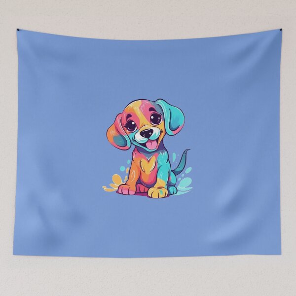 Item preview, Cute Abstract Dog Puppy - Cute Dog Paint - Pet Lover print - Gift Idea - Abstract painting - ErSa Solutions designed and sold by ErSaSolutions.
