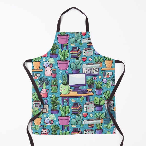 Item preview, Kawaii Home Office - Charming Work-from-Home Pattern designed and sold by InkmystiqueIN.
