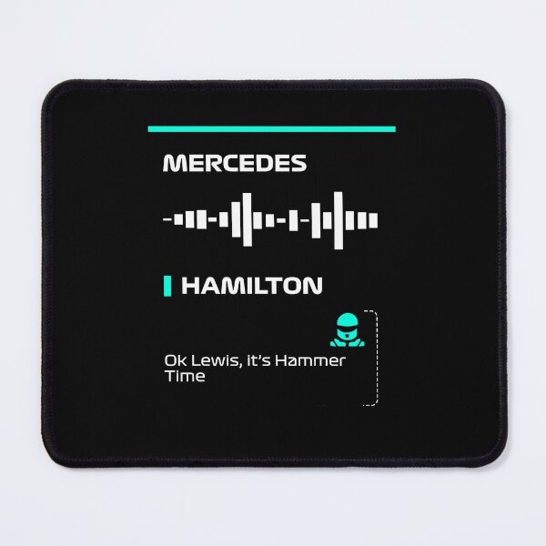 Aperçu de l'œuvre  Lewis Hamilton Hammer Time a envoyé un message radio à Dark (Francesco) créée et vendue par ff1merch ..