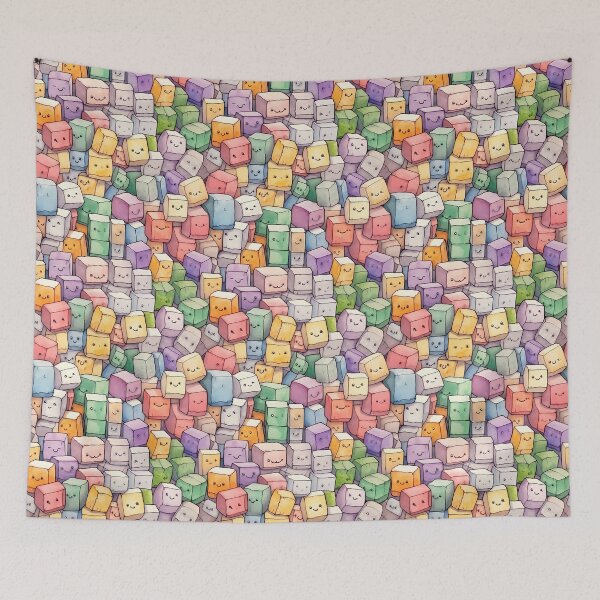 Item preview, The colorful funny cubes - water color (watercolor paint) designed and sold by Pixelboys.