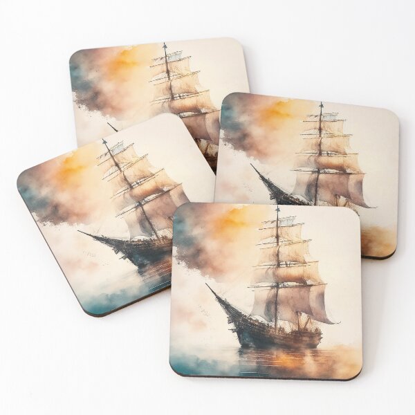 Item preview, Ghostly sail ship  designed and sold by SimpleWallArt.