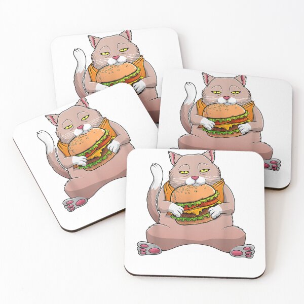 Item preview, Diseño divertido de la hamburguesa del gato de Kawaii para designed and sold by GarlicGingerHe.