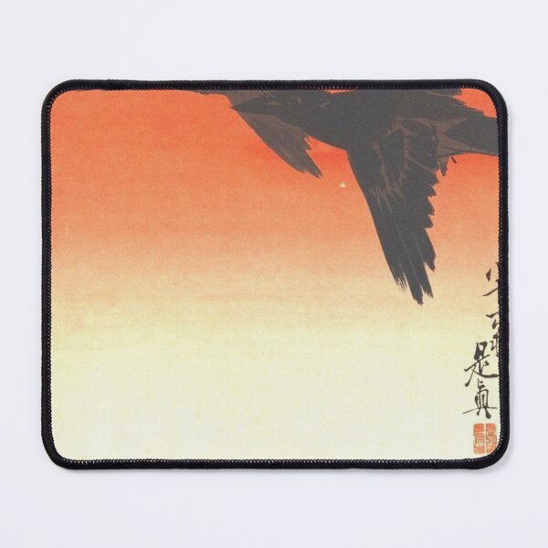 Item preview, Crows Fly in the Red Sky at Sunset Japanese style illustration Sunset flying Crows designed and sold by mptshirtdesign.