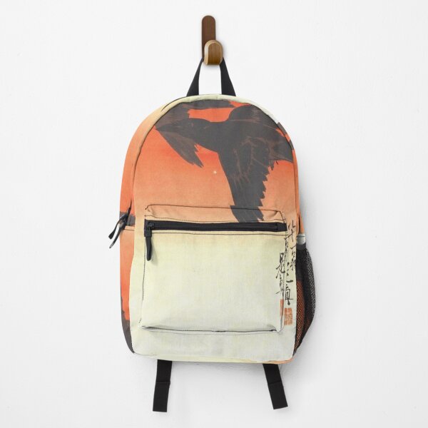 Item preview, Crows Fly in the Red Sky at Sunset Japanese style illustration Sunset flying Crows designed and sold by mptshirtdesign.