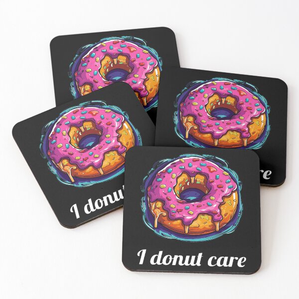 Item preview, Delicious Pink Glazed Donut - "I Donut Care" designed and sold by SADStyleDesigns.