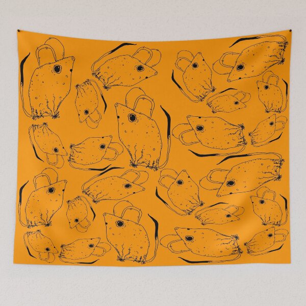 Item preview, TINY BUT MIGHTY BLACK x ORANGE RODENT MOUSE  designed and sold by GIVENGRACE.ART.