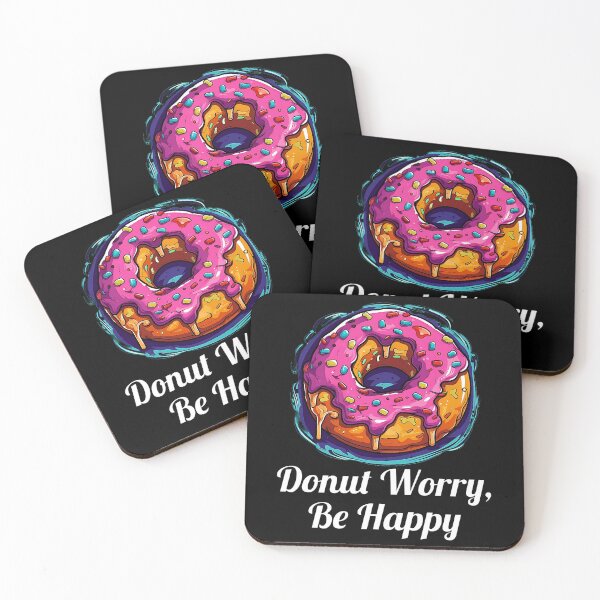 Item preview, Delicious Pink Glazed Donut - "Donut Worry, Be Happy" designed and sold by SADStyleDesigns.