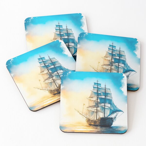 Item preview, Ghostly sail ship  designed and sold by SimpleWallArt.