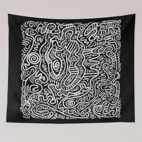 Item preview, Puzzle maze doodle work pencil digital art  designed and sold by SILVERAPPLE.