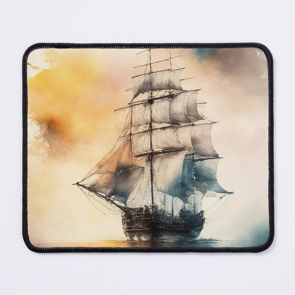 Item preview, Ghostly sail ship designed and sold by SimpleWallArt.