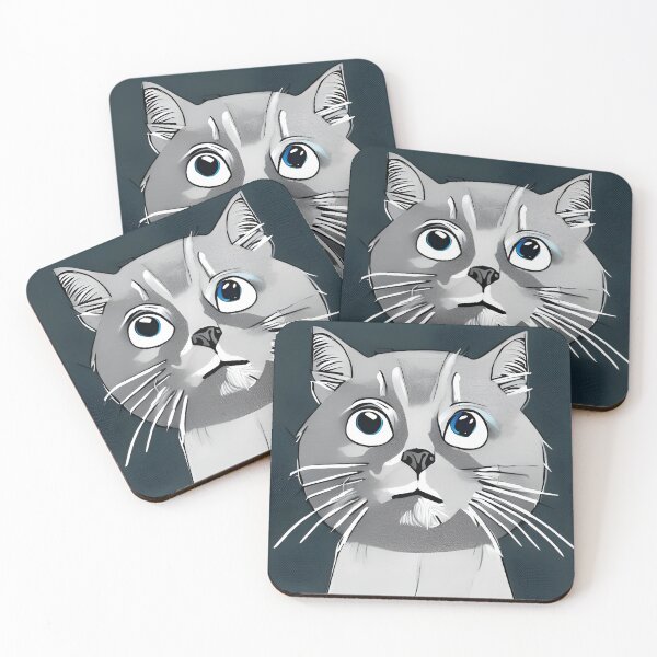 Item preview, Cat head with questionable look designed and sold by AICreatorin.