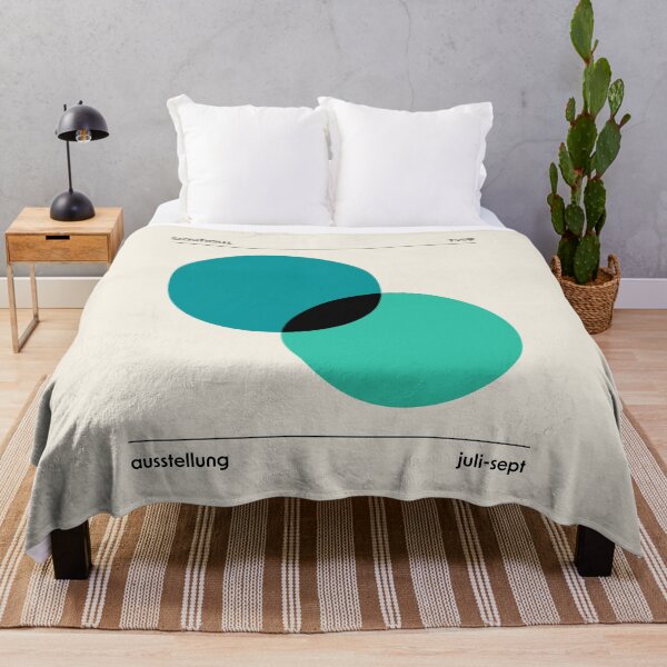 Item preview, Bauhaus Circles Overlapping Blue Green designed and sold by ahumbleconcept.
