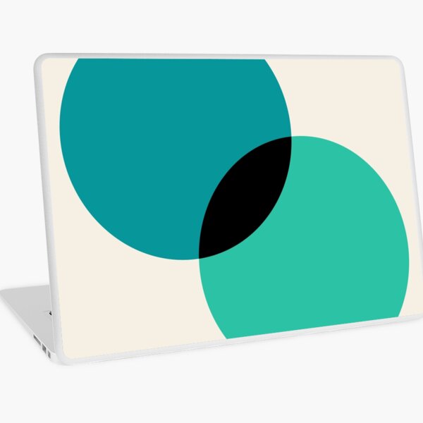 Item preview, Bauhaus Circles Overlapping Blue Green designed and sold by ahumbleconcept.