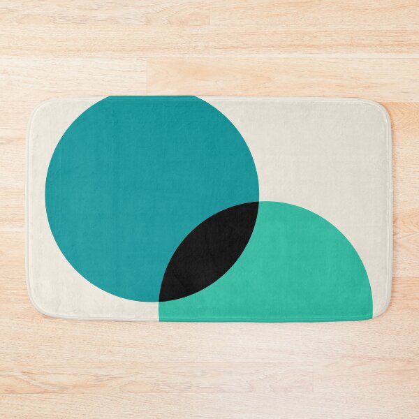 Item preview, Bauhaus Circles Overlapping Blue Green designed and sold by ahumbleconcept.