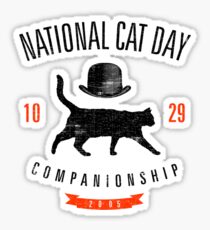 National cat day 10.29.2005 vintage Sticker