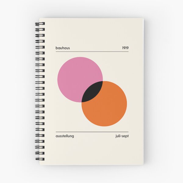Item preview, Bauhaus Circles Overlapping Pink Orange designed and sold by ahumbleconcept.