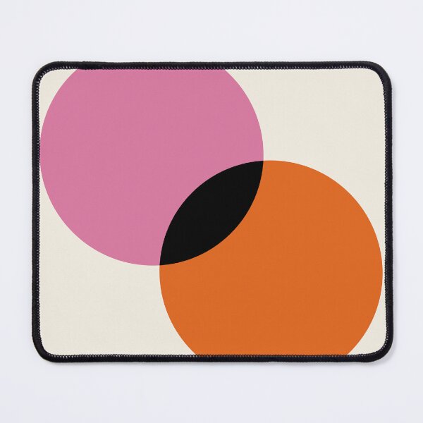 Item preview, Bauhaus Circles Overlapping Pink Orange designed and sold by ahumbleconcept.